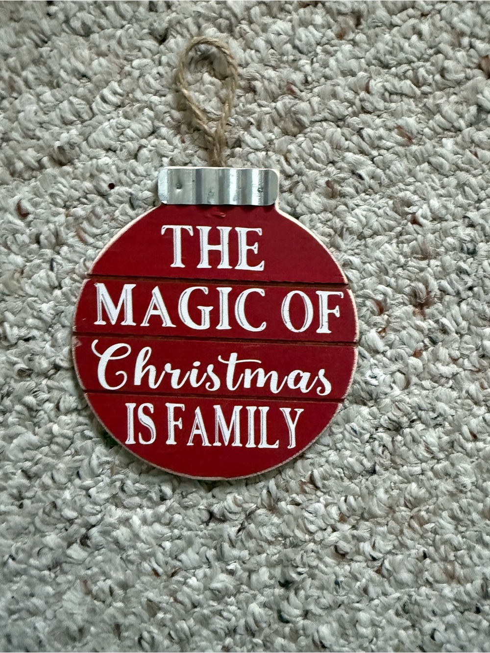Red 'The Magic of Christmas Is Family' Holiday Ornament
